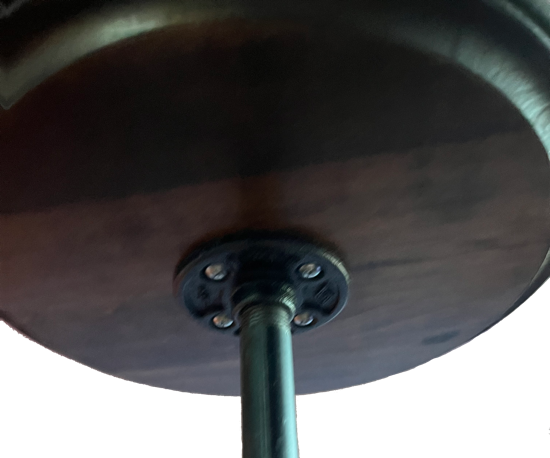 underside of top for table stand for air purifier